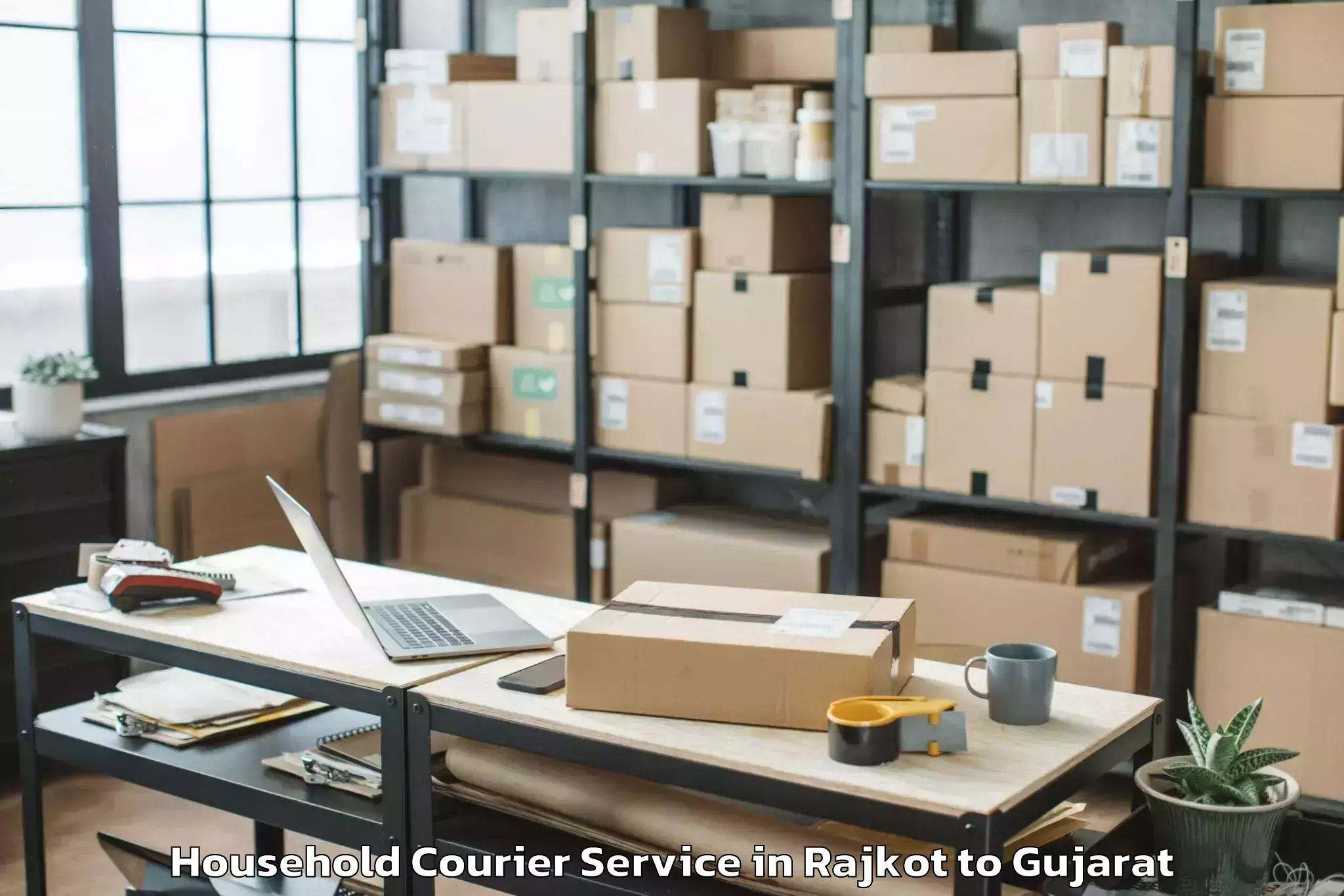 Reliable Rajkot to Vaghodia Household Courier